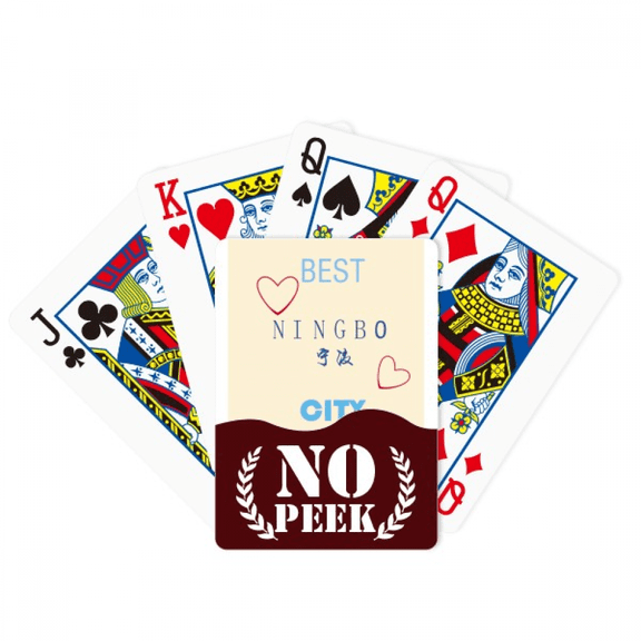 Port City Ningbo Sign Art Deco Fashion Peek Poker Playing Card Private Game