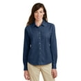thumbnail image 1 of Port & Co Adult Female Women Denim Long Sleeves Shirt Ink Medium, 1 of 6