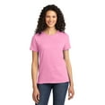 thumbnail image 1 of Port & Co Adult Female Women Plain Short Sleeves T-Shirt Candy Pink X-Large, 1 of 6