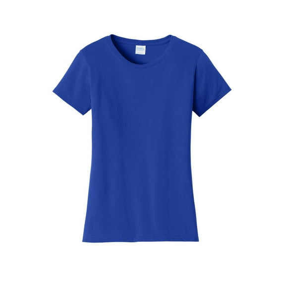 Port & Co Adult Female Women Plain Short Sleeves T-Shirt True Royal Small
