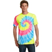 Port & Co Adult Male Men Dye Short Sleeves T-Shirt Neon Rainbow 3X-Large