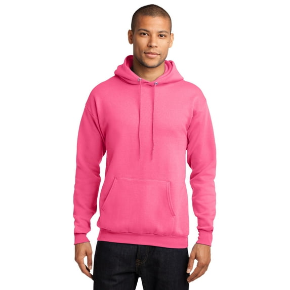 Port & Co Adult Male Men Heather Long Sleeves Sweatshirt Neon Pink 3X-Large