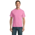 thumbnail image 1 of Port Co Adult Male Men Heather Short Sleeves T-Shirt Candy Pink 2X-Large Tall, 1 of 3