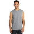 thumbnail image 1 of Port & Co Adult Male Men Heather sleeveless T-Shirt Athletic Hthr 4X-Large, 1 of 2