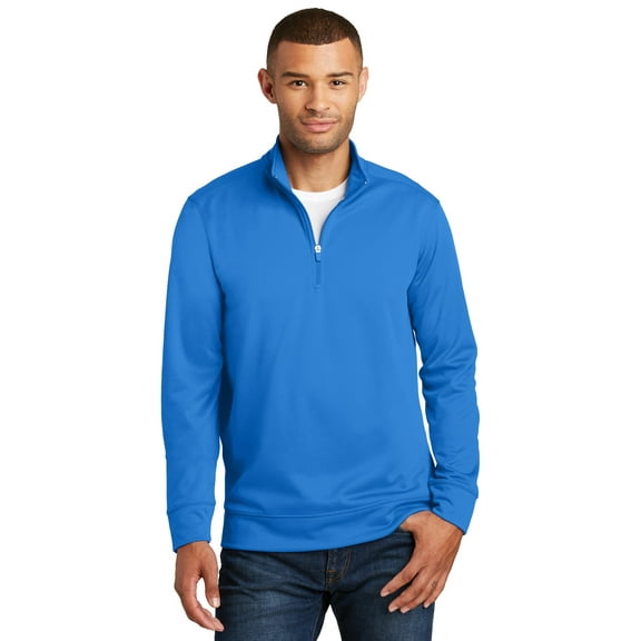 Port & Co Adult Male Men Plain Long Sleeves Sweatshirt Royal X-Large