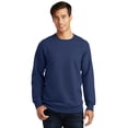 thumbnail image 1 of Port & Co Adult Male Men Plain Long Sleeves Sweatshirt Team Navy 4X-Large, 1 of 6