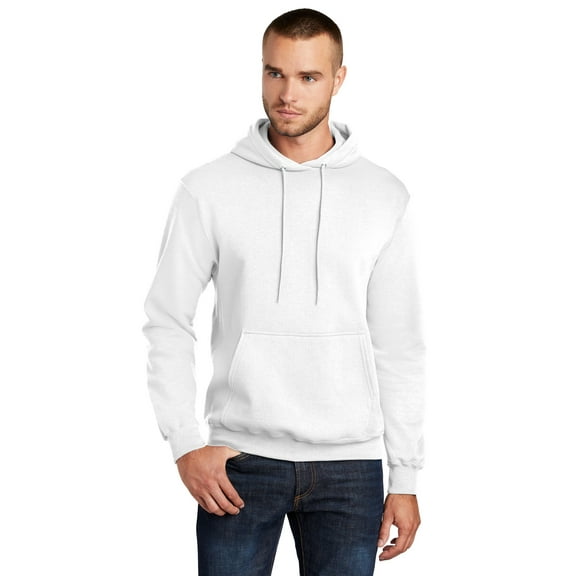 Port & Co Adult Male Men Plain Long Sleeves Sweatshirt White 3X-Large Tall