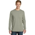 thumbnail image 1 of Port Co Adult Male Men Plain Long Sleeves T-Shirt Walnut 2X-Large, 1 of 6