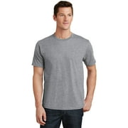 Port & Co Adult Male Men Plain Short Sleeves T-Shirt Athletic Hthr Large