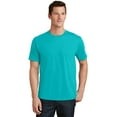 thumbnail image 1 of Port & Co Adult Male Men Plain Short Sleeves T-Shirt Bright Aqua Large, 1 of 6
