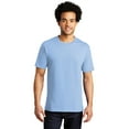 thumbnail image 1 of Port & Co Adult Male Men Plain Short Sleeves T-Shirt Light Blue 3X-Large, 1 of 4