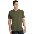 thumbnail image 1 of Port Co Adult Male Men Plain Short Sleeves T-Shirt Olive Drab Grn 4X-Large, 1 of 4