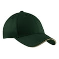 thumbnail image 1 of Port & Co Adult Unisex Regular Plain Cap Hunter/Khaki One Size Fits All, 1 of 4