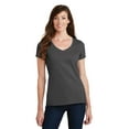 thumbnail image 1 of Port & Co LPC450V Ladies Fan Favorite V-Neck Tee, Charcoal - 3XL, 1 of 2