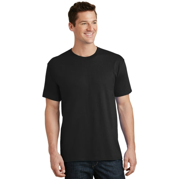 Port & Co. Men's 5.4-oz. Cotton Crewneck T-Shirt Jet Black
