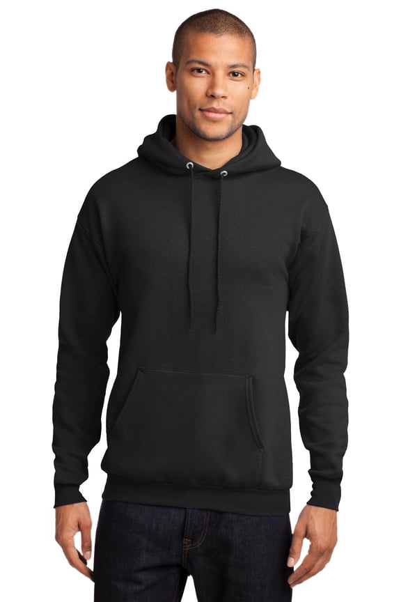 Port & Co. Men's Classic Pullover Hooded Sweatshirt Jet Black