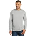 thumbnail image 1 of Port & Co Men's Performance Fleece Crewneck Sweatshirt, Silver, Large, 1 of 4
