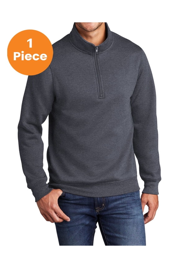 PC78Q Core Fleece 1/4 Zip Pullover Sweatshirt, Heather Navy, 3XL, Shop all kids