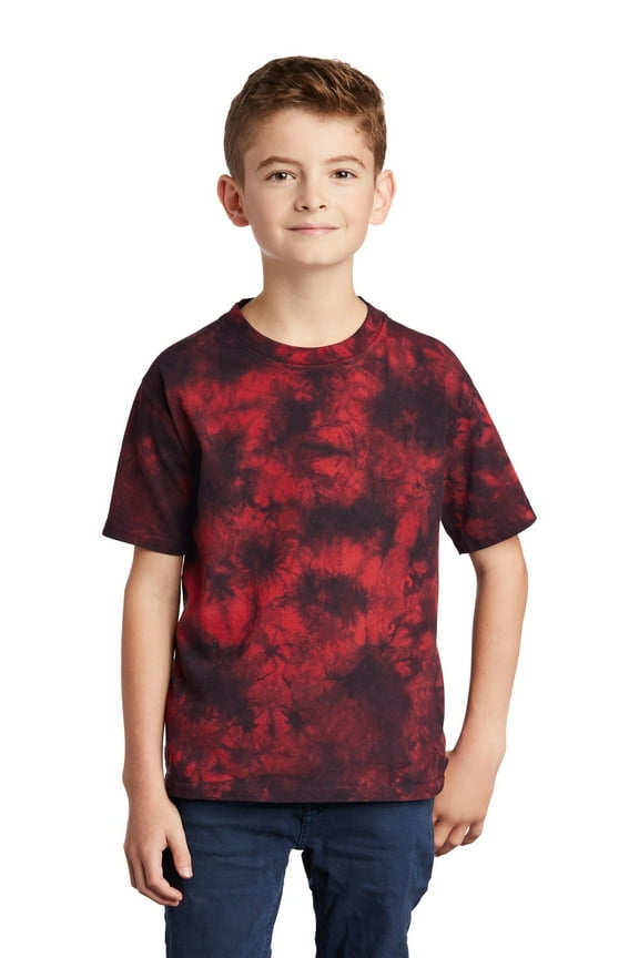 Teen Unisex Regular Dye Short Sleeves T-Shirt Black/Red Small