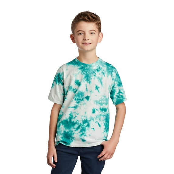 Port & Co Teen Unisex Regular Dye Short Sleeves T-Shirt Teal Large