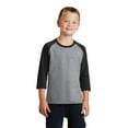 thumbnail image 1 of Port & Co Teen Unisex Regular Plain Long Sleeves T-Shirt AH/Jet Black Large, 1 of 6