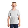 thumbnail image 1 of Port Co Teen Unisex Regular Plain Short Sleeves T-Shirt Ash Small, 1 of 4