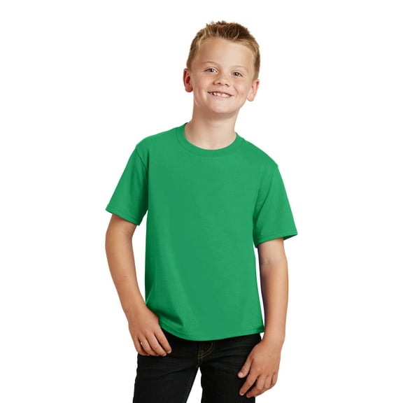 Port Co Teen Unisex Regular Plain Short Sleeves T-Shirt Athletic Kelly Medium