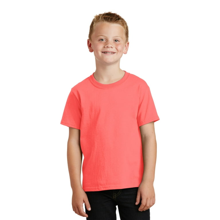Neon coral t shirt top