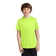 thumbnail image 1 of Port & Co Teen Unisex Regular Plain Short Sleeves T-Shirt Neon Yellow Medium, 1 of 6