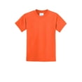 thumbnail image 1 of Port & Co Teen Unisex Regular Plain Short Sleeves T-Shirt Safety Orange X-Large, 1 of 6