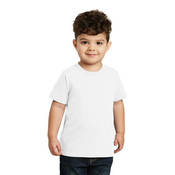 Port & Co Toddler Unisex Toddler Plain Short Sleeves T-Shirt White 3 Toddlers