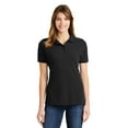 thumbnail image 1 of Port & Co Women's Ring Spun Pique Polo, Jet Black, XXX-Large, 1 of 4