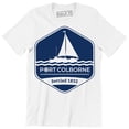 thumbnail image 1 of Port Colborne Settled 1832 Nautical Badge Sailboat Men's T-Shirt, 1 of 4