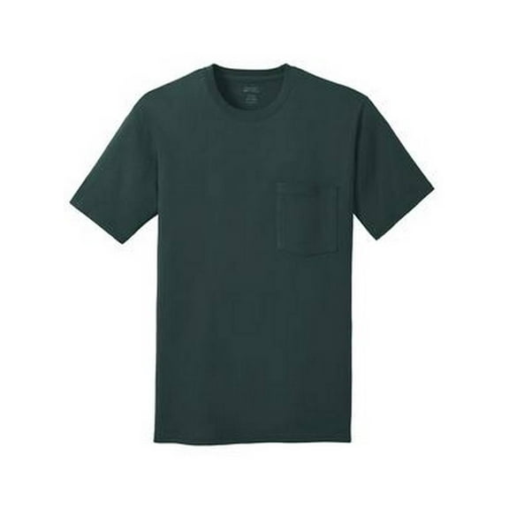 Port & Company 100% Cotton Pocket T-Shirt - Dark Green - 3X-Large