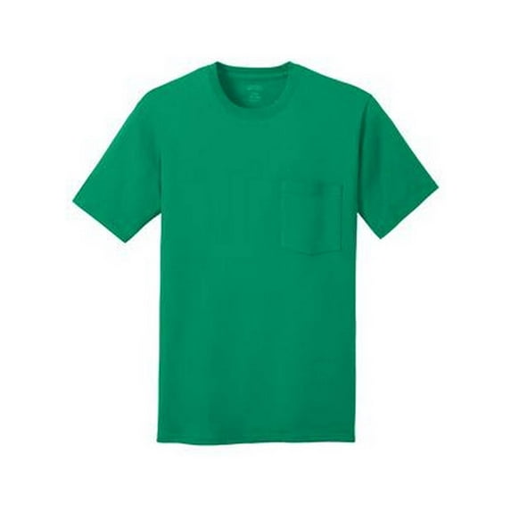 Port & Company 100% Cotton Pocket T-Shirt - Kelly Green - Small