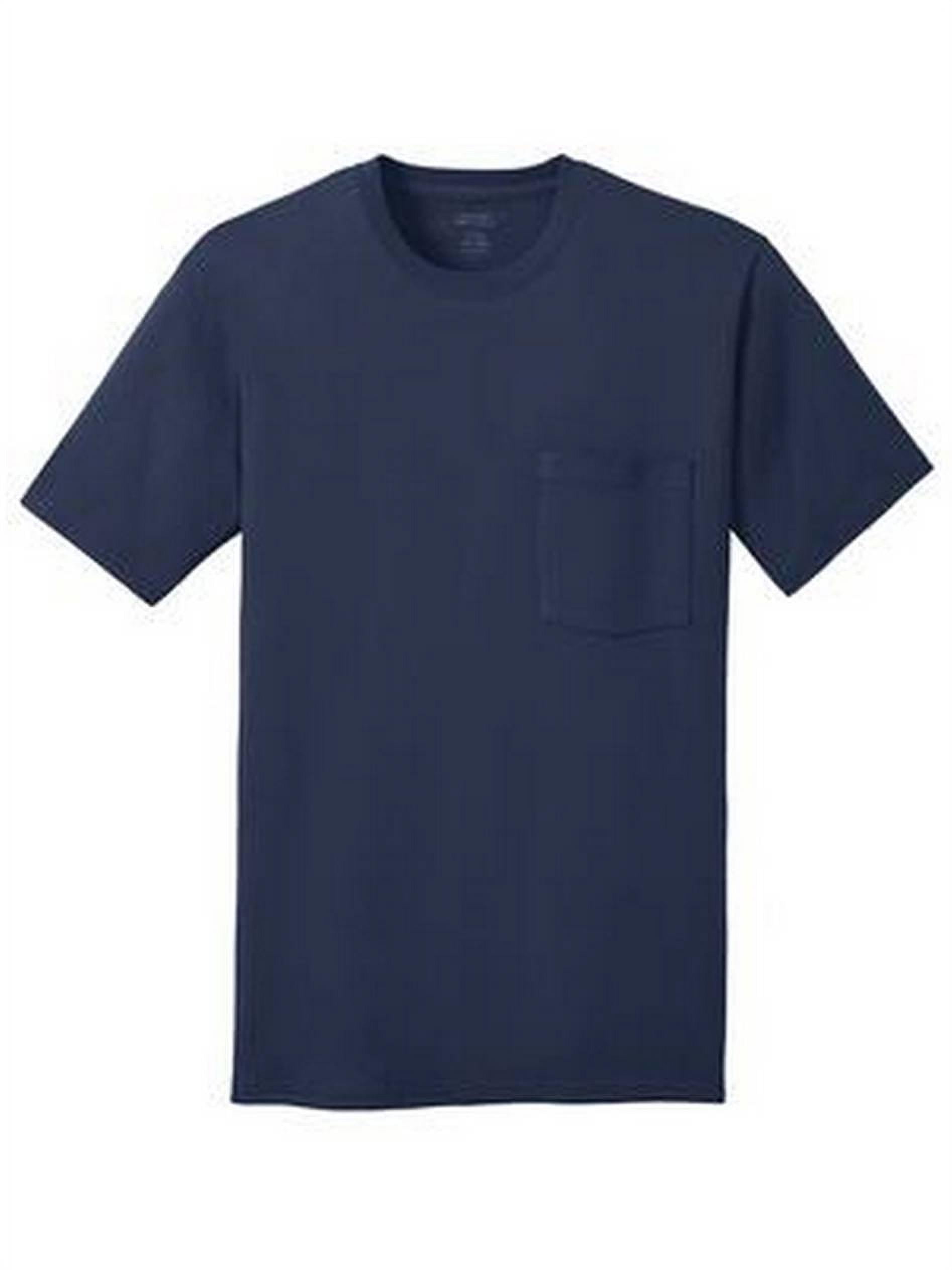 Port & Company 100% Cotton Pocket T-Shirt - Navy - 3X-Large