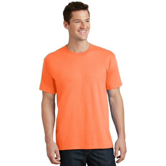 Port & Company 5.4 oz 100% Cotton T-Shirt-S (Neon Orange)