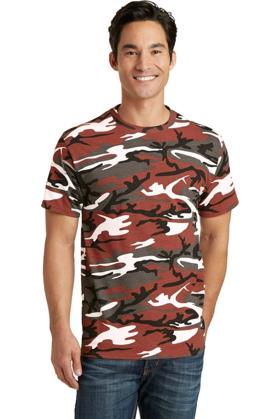 mpany 54Oz 100% Cotton Camo Tee (PC54C) Red Camouflage, M