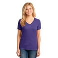 thumbnail image 1 of Port & Company 54oz 100% Cotton V-Neck TShirt (LPC54V) Purple, XS, 1 of 2