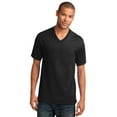 thumbnail image 1 of Port & Company 54oz 100% Cotton V-Neck TShirt (PC54V) Jet Black, 4XL, 1 of 2