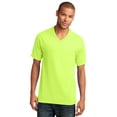 thumbnail image 1 of Port & Company 54oz 100% Cotton V-Neck TShirt (PC54V) Neon Yellow, 4XL, 1 of 6