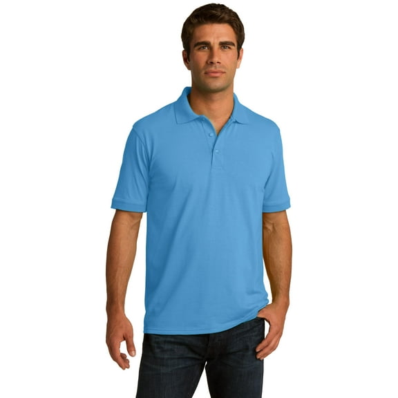Port & Company 55 Ounce Jersey Knit Polo (KP55) Aquatic Blue, 2XL