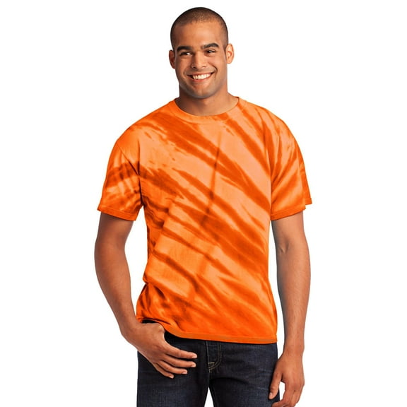 Port & Company Adult Male Men Tiger Stripe Tie-Dye T-Shirt