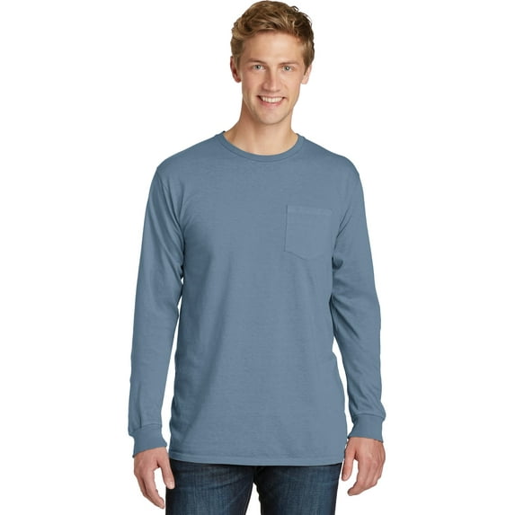 Port & Company PC099LSP Pigment-Dyed Long Sleeve Pocket Tee