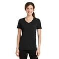 thumbnail image 1 of Port & Company Blended Performance V-Neck Tee (LPC381V) Jet Black, M, 1 of 2
