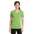 thumbnail image 1 of Port & Company Blended Performance V-Neck Tee (LPC381V) Lime, S, 1 of 2