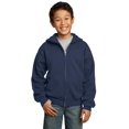 thumbnail image 1 of Port & Company Boy's Full-Zip Hooded SweatShirt - PC90YZH, 1 of 2