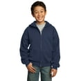 thumbnail image 1 of Port & Company Boys Full-Zip Hooded Sweatshirt PC90YZH, 1 of 2
