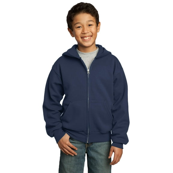 Port & Company Boys Full-Zip Hooded Sweatshirt PC90YZH