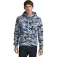 thumbnail image 1 of Port & Company Camo Pullover Fleece Hooded Sweatshirt (PC78HC) Woodland Blue Camouflage, XL, 1 of 2